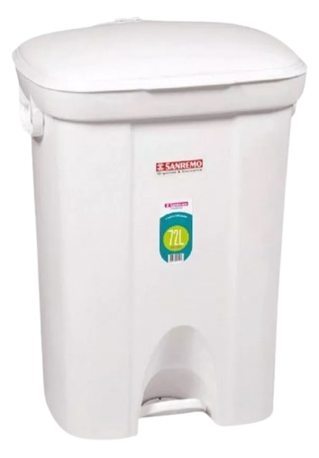 lixeira de plastico com pedal 72 litros